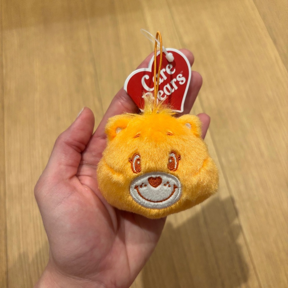 Care Bears Laugh A Lot Bear Japan Exclusive Plush Keychain - NEW WITH TAG